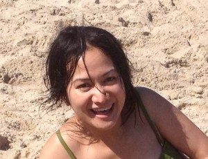 Asian girl on the beach