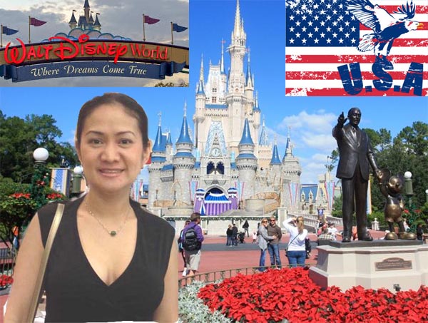 Asian girl at Disney World (USA)